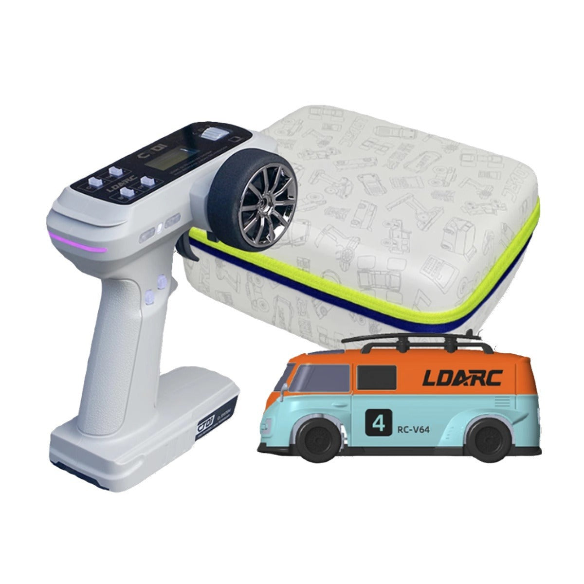 Desktop Mini Van Mini Remote Control Car 164 Full Scale Electric Mini Car Parent-child Entertainment