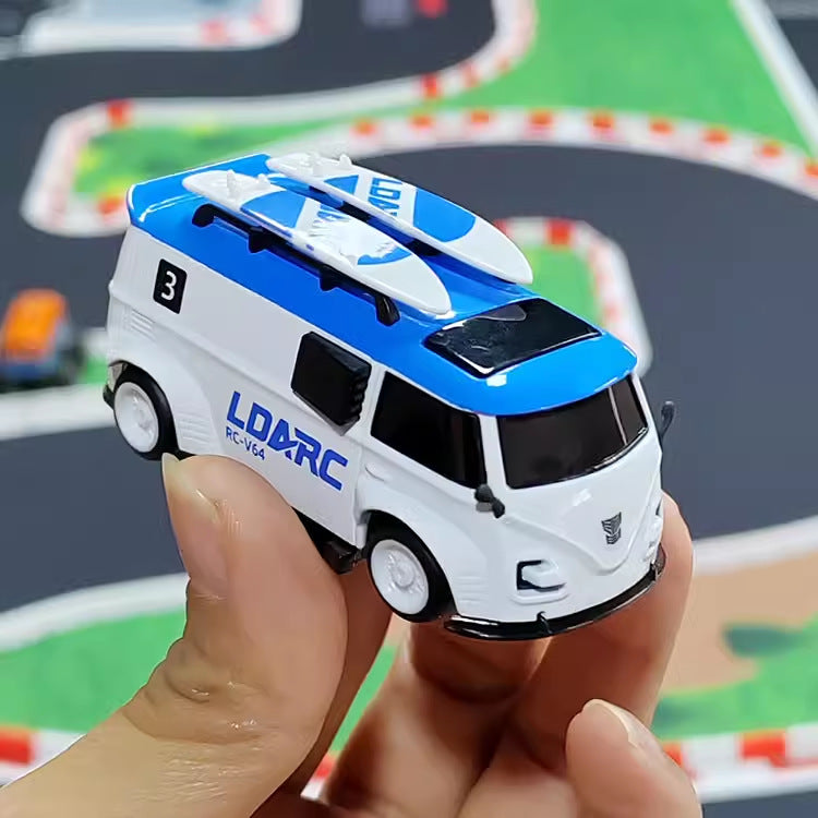 Desktop Mini Van Mini Remote Control Car 164 Full Scale Electric Mini Car Parent-child Entertainment